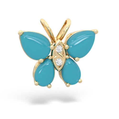turquoise-turquoise butterfly pendant