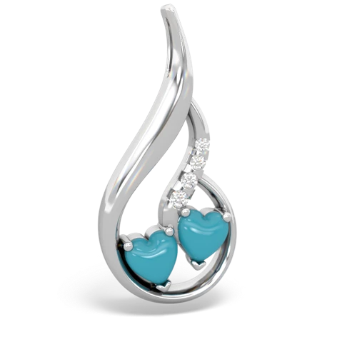 turquoise-turquoise keepsake swirl pendant