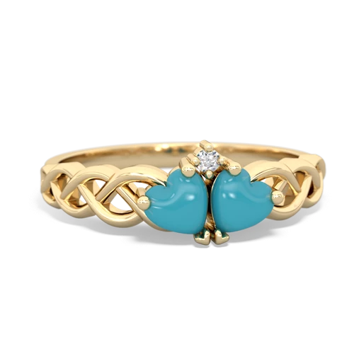 turquoise-turquoise celtic braid ring