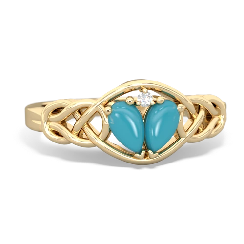 turquoise-turquoise celtic knot ring