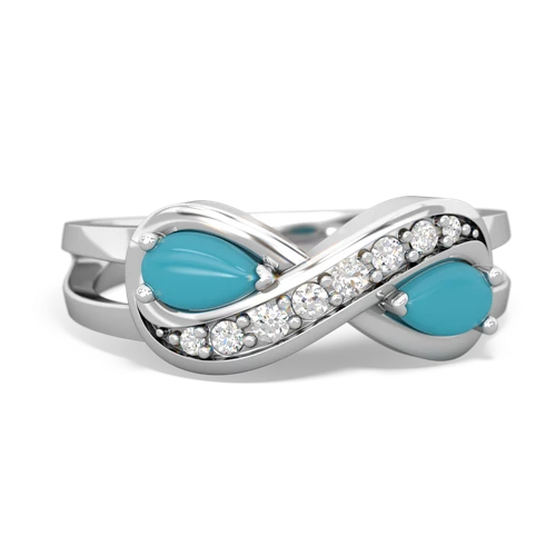turquoise-turquoise diamond infinity ring
