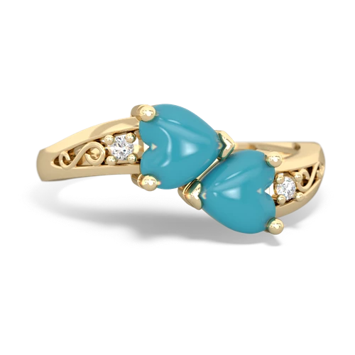 turquoise-turquoise filligree ring