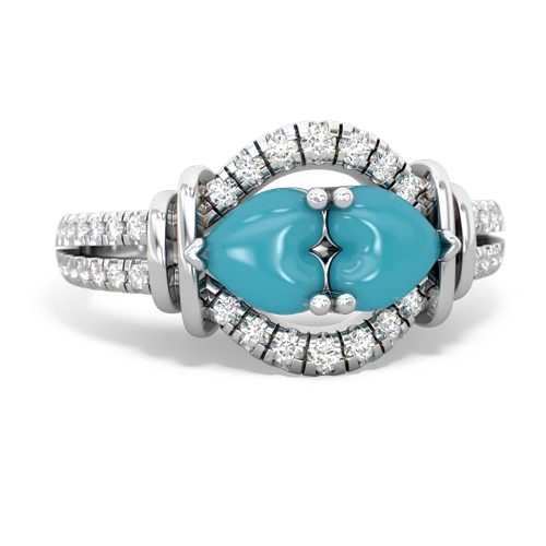 turquoise-turquoise pave keepsake ring