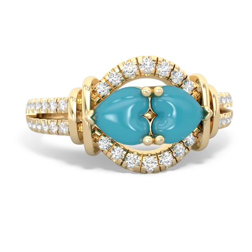 turquoise-turquoise pave keepsake ring