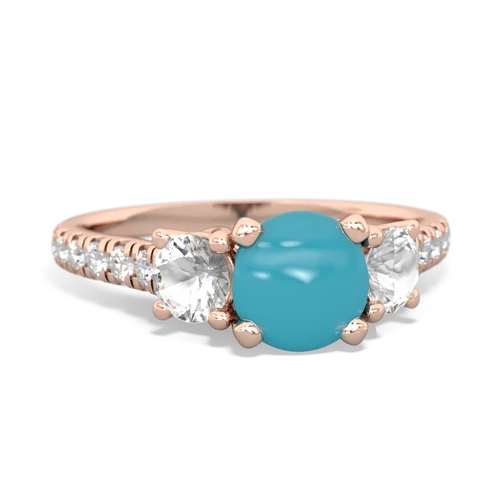 turquoise-white topaz trellis pave ring