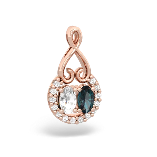 white topaz-alexandrite love nest pendant