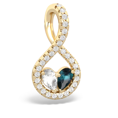 white topaz-alexandrite pave twist pendant