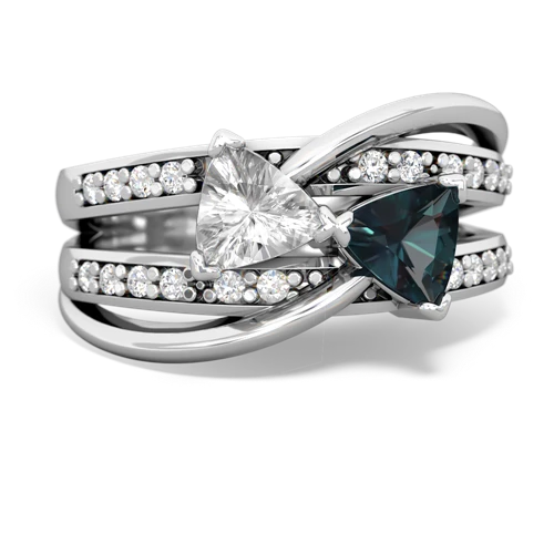 white topaz-alexandrite couture ring