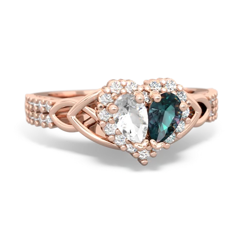 white topaz-alexandrite keepsake engagement ring