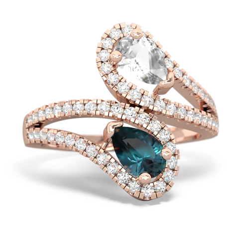 white topaz-alexandrite pave swirls ring