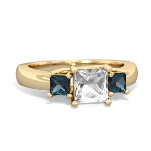 white topaz-alexandrite timeless ring