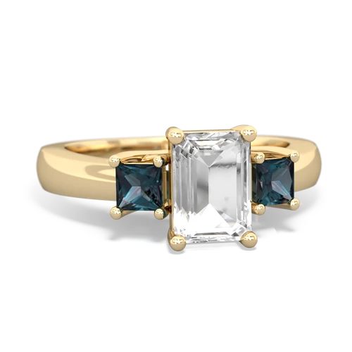 white topaz-alexandrite timeless ring