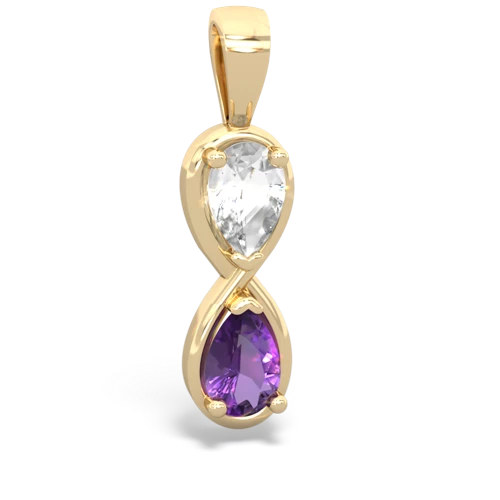 white topaz-amethyst infinity pendant