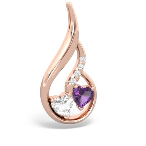 white topaz-amethyst keepsake swirl pendant