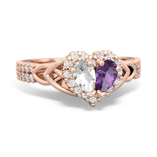 white topaz-amethyst keepsake engagement ring