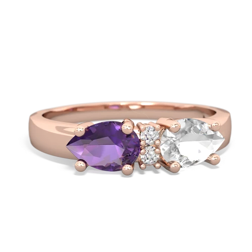 white topaz-amethyst timeless ring