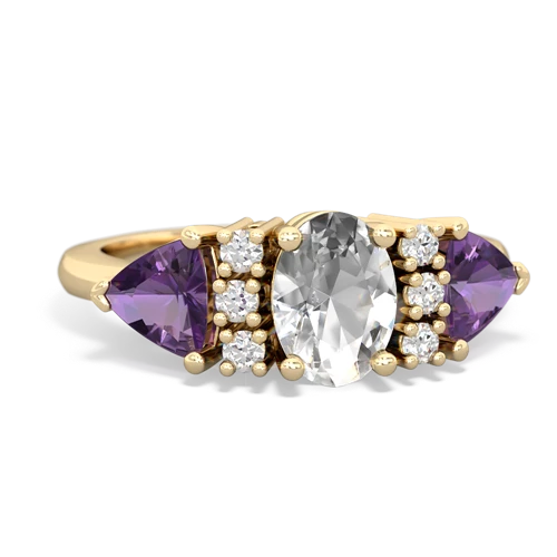 white topaz-amethyst timeless ring