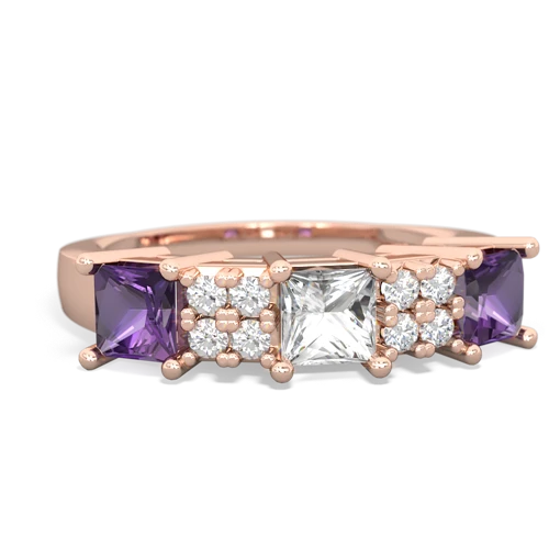 white topaz-amethyst timeless ring