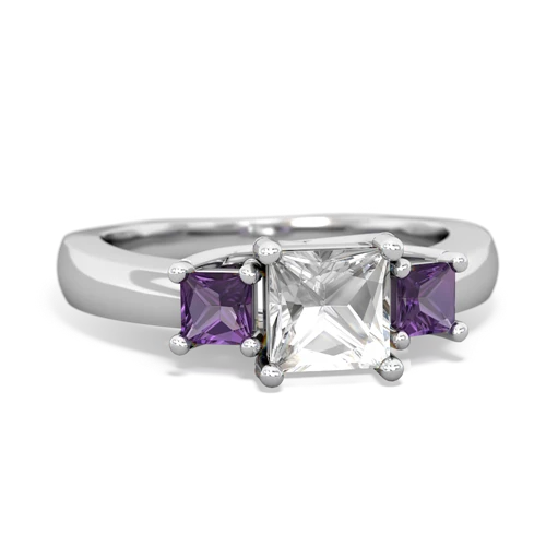 white topaz-amethyst timeless ring