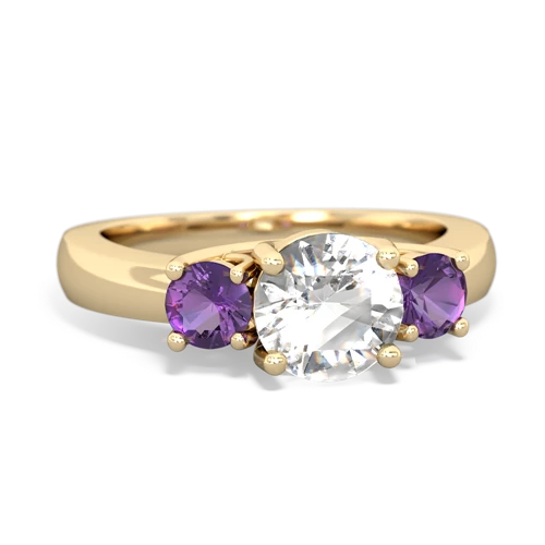 white topaz-amethyst timeless ring