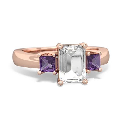 white topaz-amethyst timeless ring