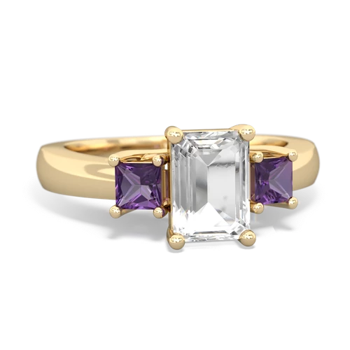 white topaz-amethyst timeless ring