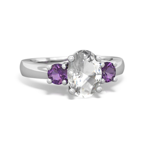 white topaz-amethyst timeless ring