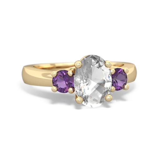 white topaz-amethyst timeless ring