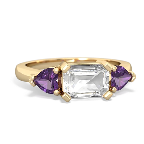 white topaz-amethyst timeless ring