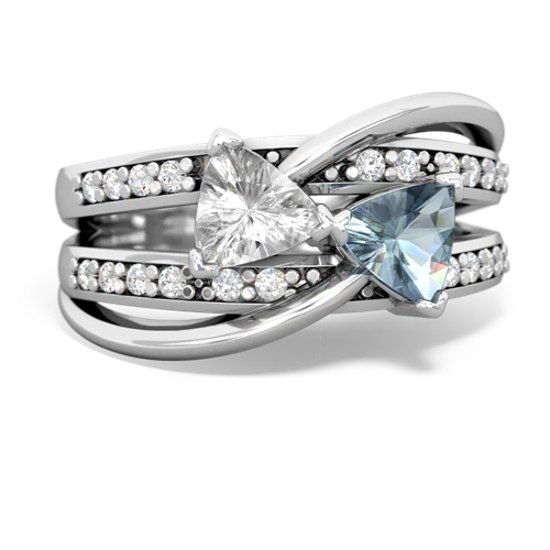 white topaz-aquamarine couture ring
