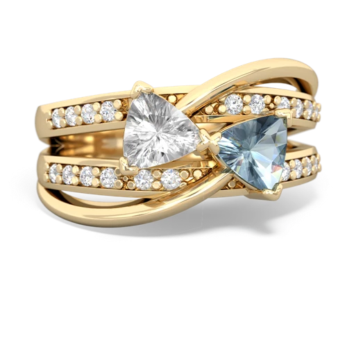 white topaz-aquamarine couture ring