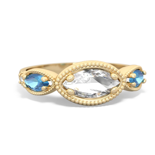 white topaz-blue topaz milgrain marquise ring