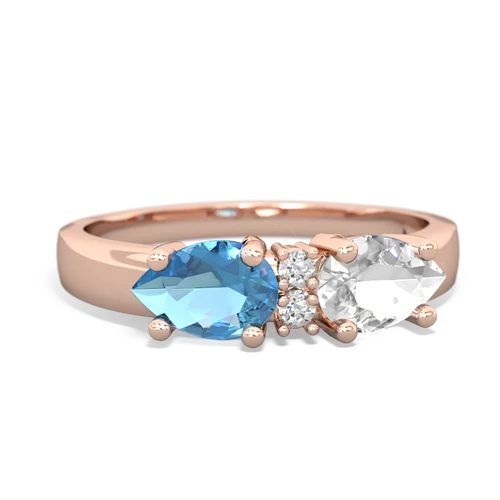 white topaz-blue topaz timeless ring