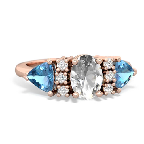 white topaz-blue topaz timeless ring