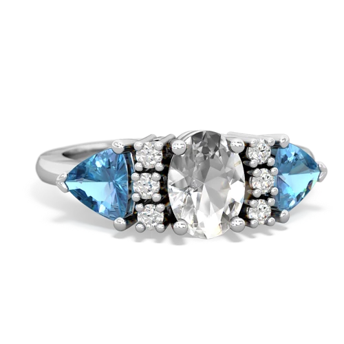 white topaz-blue topaz timeless ring