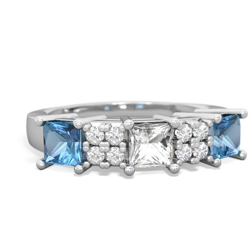 white topaz-blue topaz timeless ring