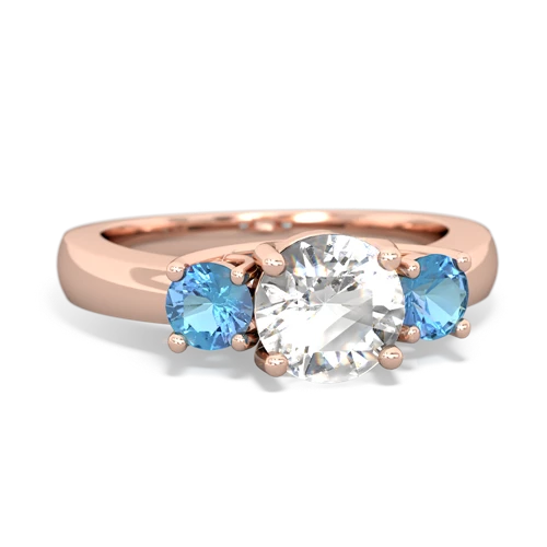 white topaz-blue topaz timeless ring