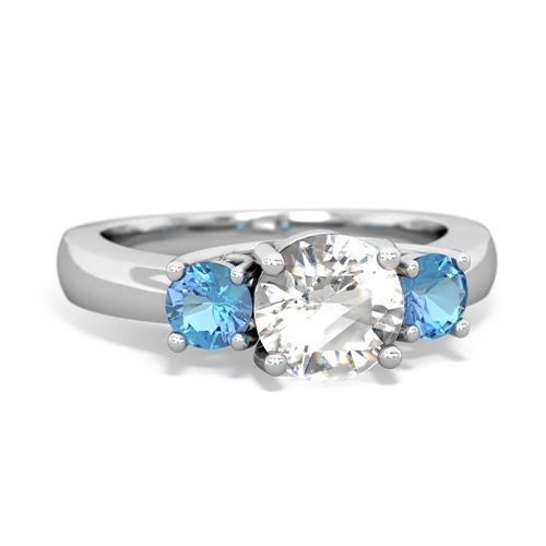 white topaz-blue topaz timeless ring