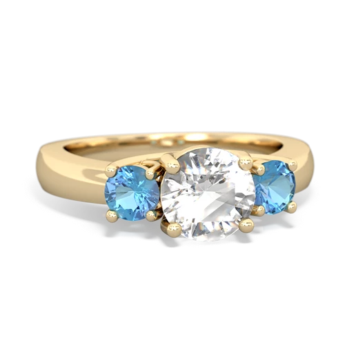 white topaz-blue topaz timeless ring