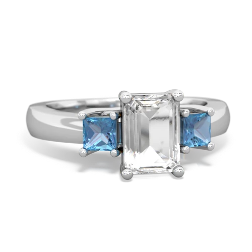 white topaz-blue topaz timeless ring