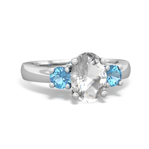 white topaz-blue topaz timeless ring