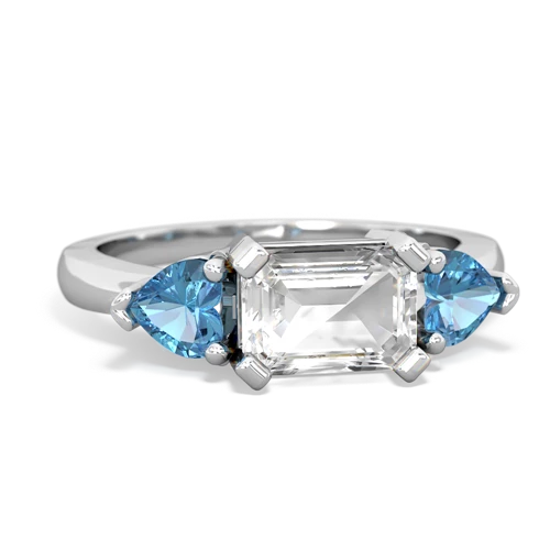 white topaz-blue topaz timeless ring