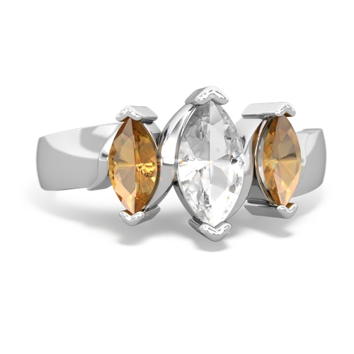 white topaz-citrine keepsake ring