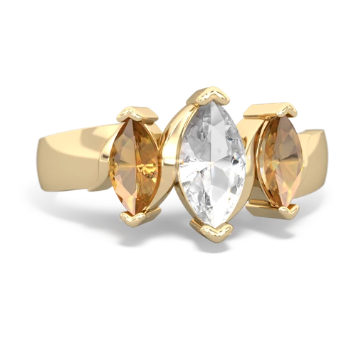 white topaz-citrine keepsake ring