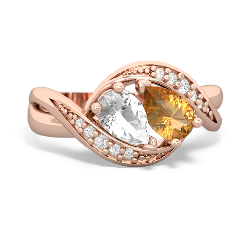 white topaz-citrine keepsake curls ring