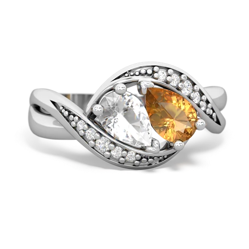 white topaz-citrine keepsake curls ring