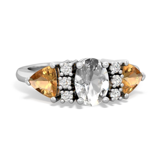 white topaz-citrine timeless ring