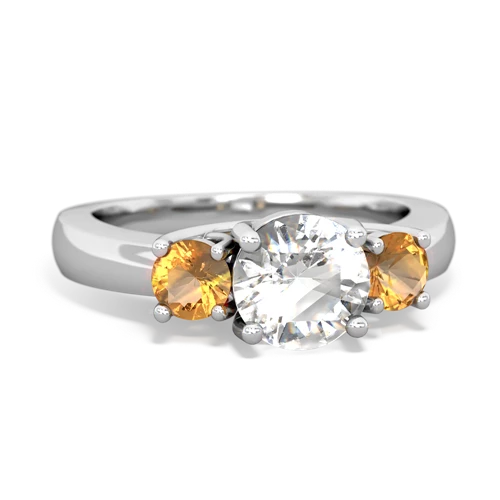 white topaz-citrine timeless ring