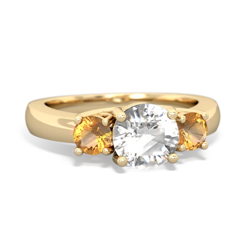 white topaz-citrine timeless ring