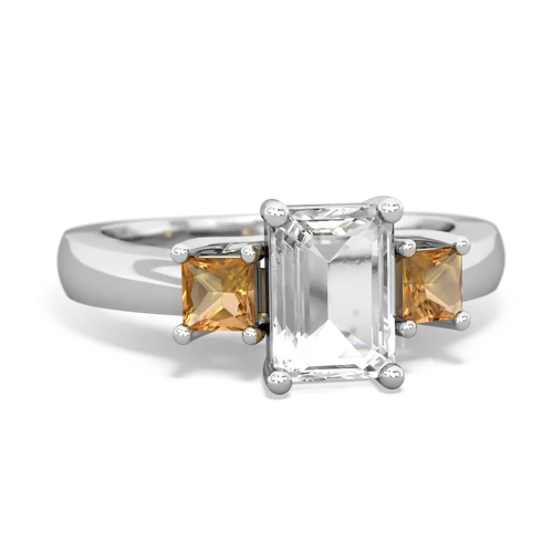 white topaz-citrine timeless ring